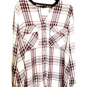 LILY MORGAN  Plaid Check Tunic  Plus Size 1X